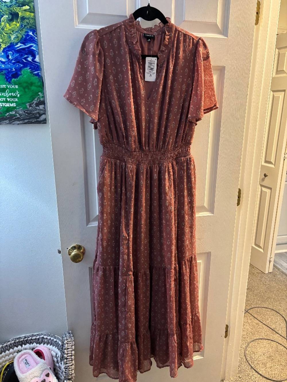 Torrid mauve maxi dress 00x or 10